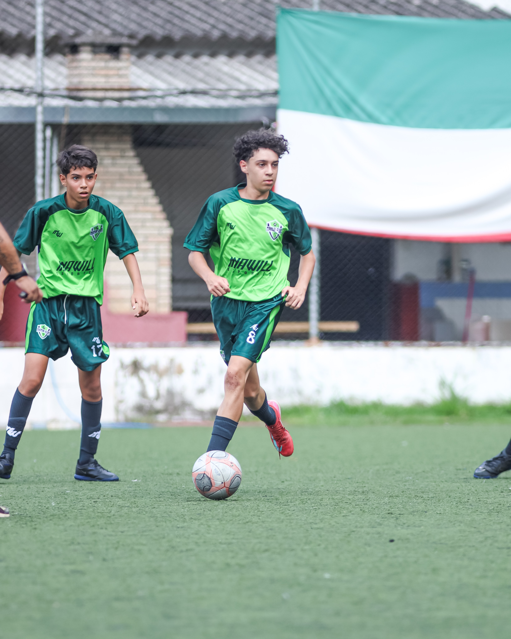 Equipe da Mania Fun FC unida antes do jogo