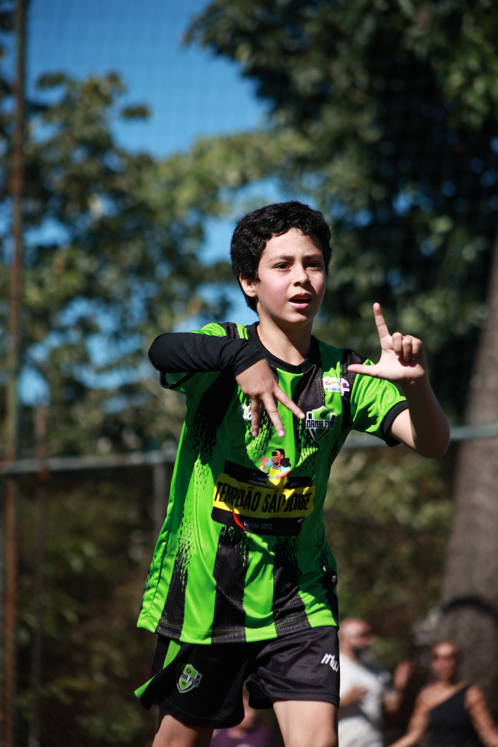 Momento espontâneo durante o treino
